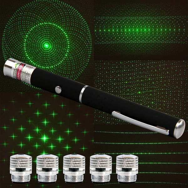 5mW 532nm Green Laser Pen Stars Laser Pointer With Clouds Sparkling Stars Lantern Time Tunnel Pattern Lazer No Battery