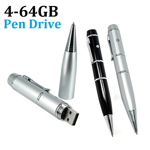 Multi-function ! Metal laser Pen Drive usb flash drive 4GB 8GB 16GB 32GB pendrive Can printed LOGO 100pcs/lot