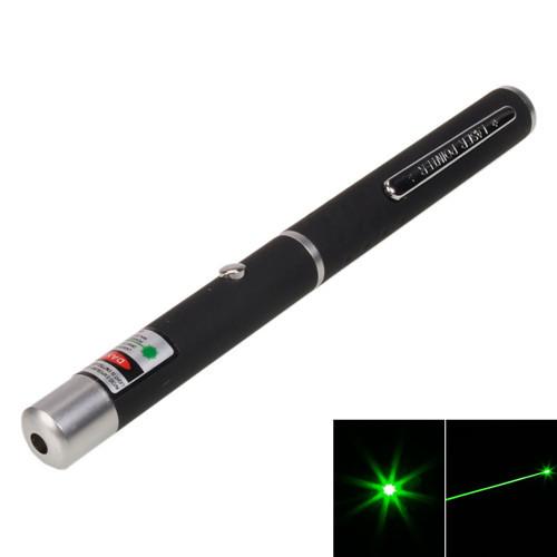 Free Shipping 5mW 532nm Mid-open Green Laser Pointer Black (No Packaging)