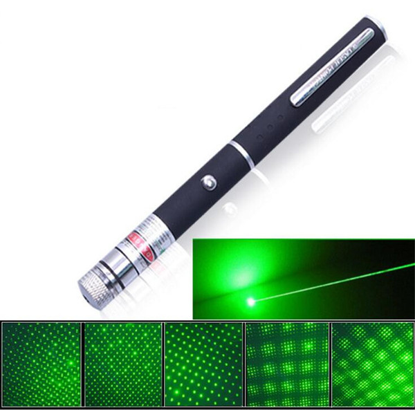 Hot 5in1 Star Cap Pattern Green Laser Pointers 532nm 5mw Star Head Laser pointer pen Kaleidoscope 5mw laser burning pen led lasers Light