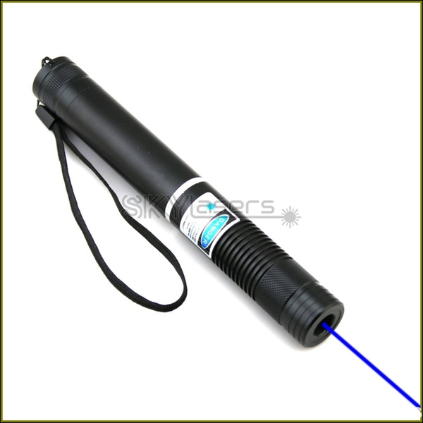 BBX4-A 450nm BLACK Adjustable Focus Blue laser pointer pen Light Pen Lazer Beam Military Blue Lasers