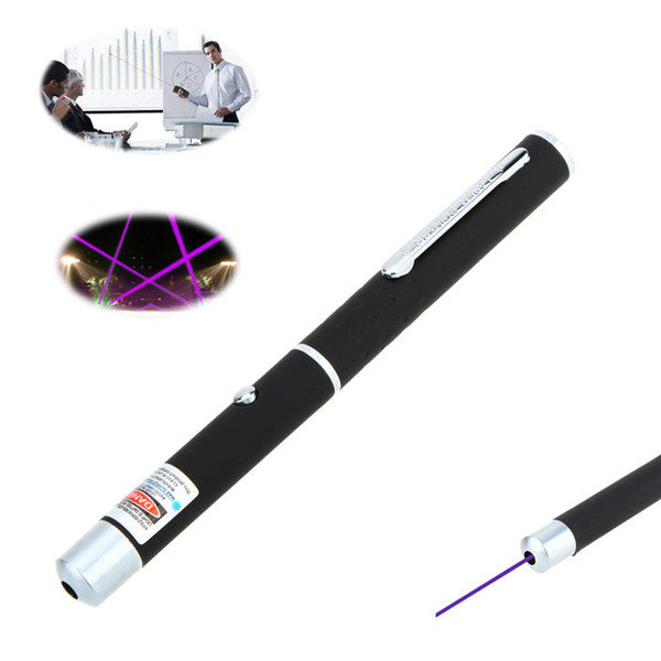 New Hot 5mW Pen Shaped Single Point LED Purple/Red/Green Beam Laser Pointer Pen for Work Teaching Training