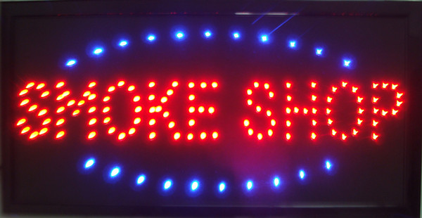 hot sale customized led smoke shop signs neon lights Plastic PVC frame Display semi-outdoor size 48cm*25cm