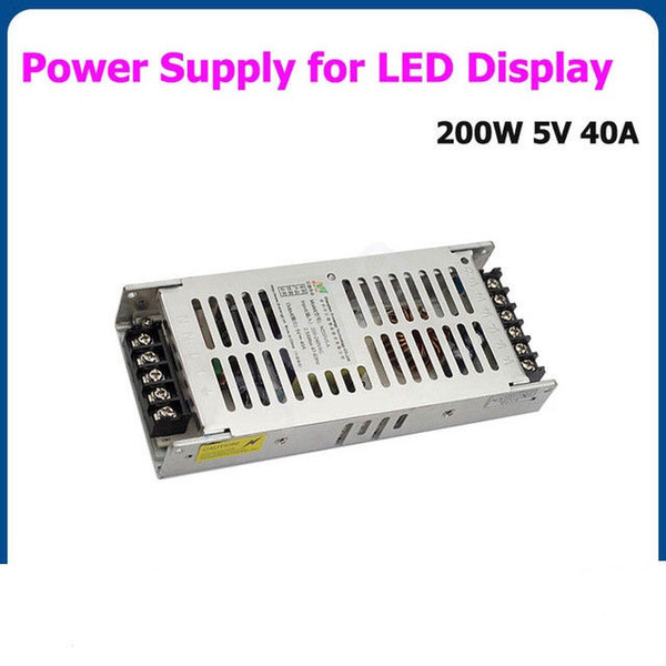 5V 40A 200W Switching Power Supply For P2.5/3/4/5/6/7.62/8/10/ LED Display Matrix Panel Module Screen