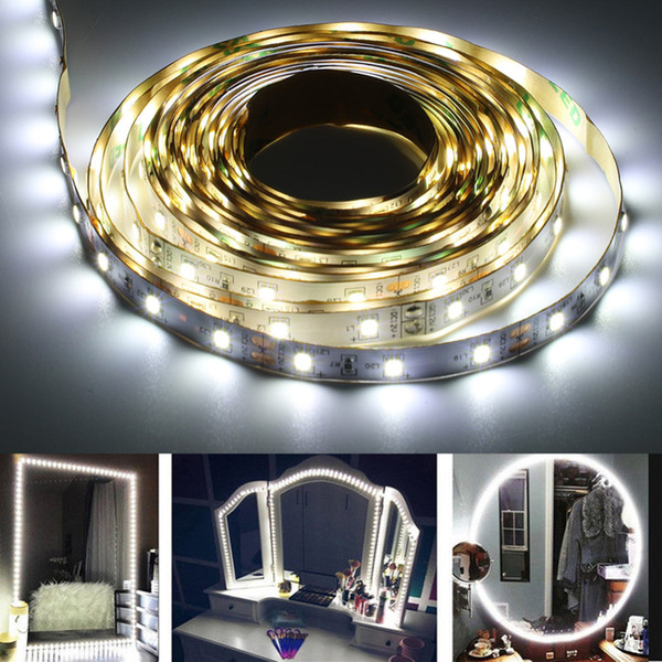 Cosmetic Mirror 13ft SMD 60 LED Makeup Mirror Strip Bar Vanity Mirror Makeup Lamp Flexible Strip Light Kit