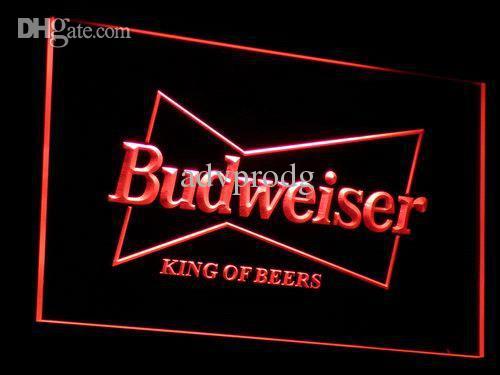 a009-r Budweiser King Beer Bar Pub Club Neon Light Sign