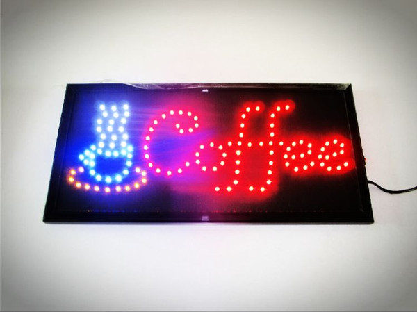 High-quality low-cost coffee shop Semi-outdoor Flashing LED Sign