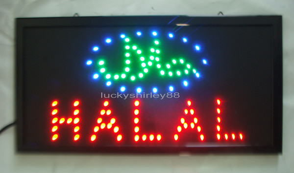 New arriving customized led halal signs neon halal signs neon halal sign lights semi-outdoor size 48cm*25cm