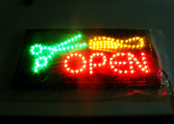 Hair Cutting led open sign neon sign board open indoor use sign