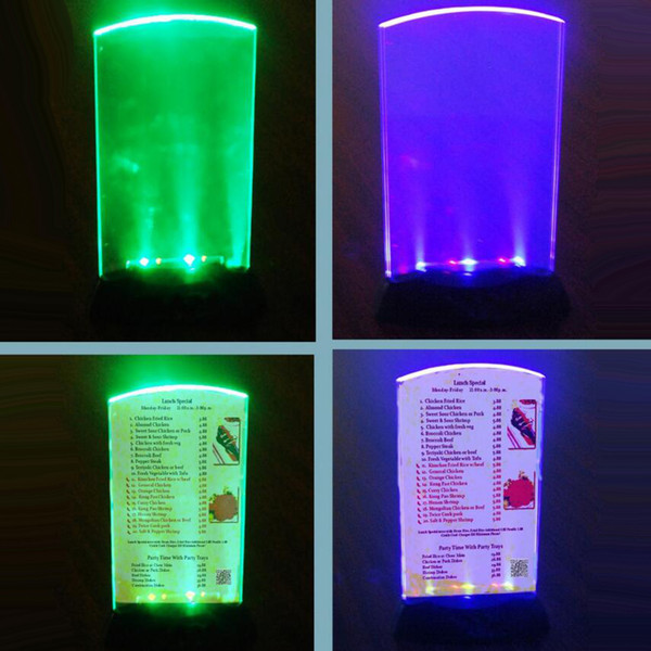 LED Menu LED Drink List Restaurant Hotel Bar KTV Night Club LED Table Menu Powered by AAA Battery