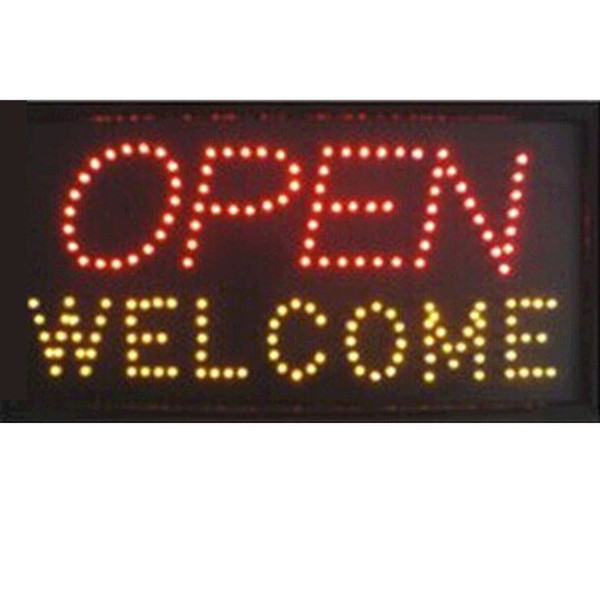 2016 direct selling custom led open sign 10*19 inch welcome letter sign led display sign wholesale