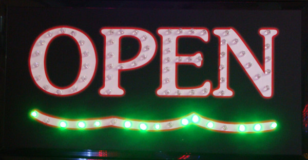 5pcs/lot direct sale led shop open signs 2016 Hot Sale led open signs 10X19 Inch semi-outdoor for the shop opening