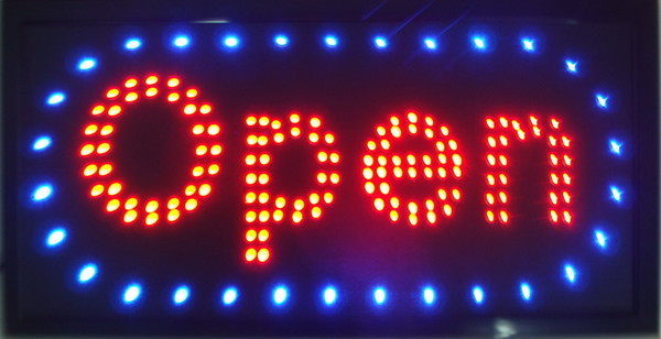 Open Horizontal LED Neon Sign 19x10