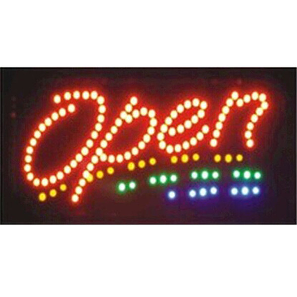 2017 limited sale customed low power 10X19 inch indoor Animated Running led open sign led boards wholesale