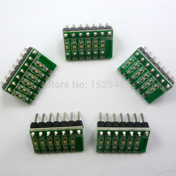 5pcs/lot Universal 3-12V 6 Digital RED LED Indicator Board for Marquees Water light Breadboard PCB PLC UNO MEGA2560 raspberry pi