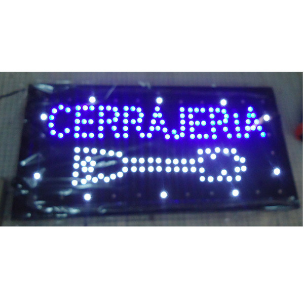 2016 hot sale customed low power 10X19 inch semi-outdoor Ultra Bright running cerrajeria shop led sign wholesale