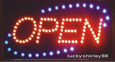 2016 wholesale business hot selling high quality electronic animated indoor LED OPEN sign LED neon Sign size 10*19 inch