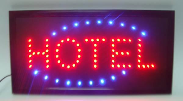 Led- 2017 hot sale 10X19 inch indoor Ultra Bright running Hotel shop Neon light sign board