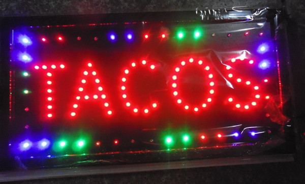 2016 Factory direct sale LED TACOS store usage business sign/ LED open sign / Animated OPEN sign /led sign Wholesale