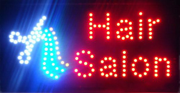 2016 hot sale Ultra Bright hair salon store LED billboard flashing Electronic sign 25*48CM led billboards Wholesale