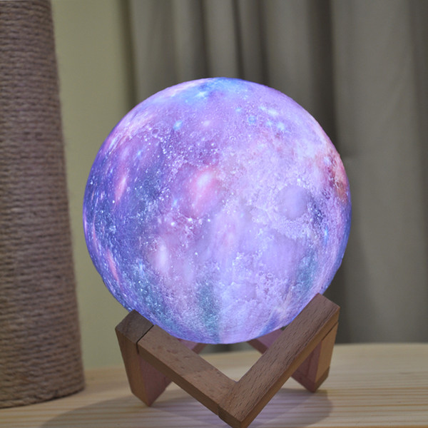 3d print moon change LED lamp bedroom Color night lamp starry Sky Sky Galaxy light for children home Decor