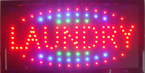 2016 Hot Sale 10*19 inch customized led sign led Laundry shop neon light signs led billboards Wholesale