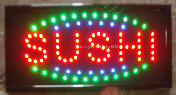 LED Neon Animated Motion sushi bar Business Sign/ led open sign board free shipping