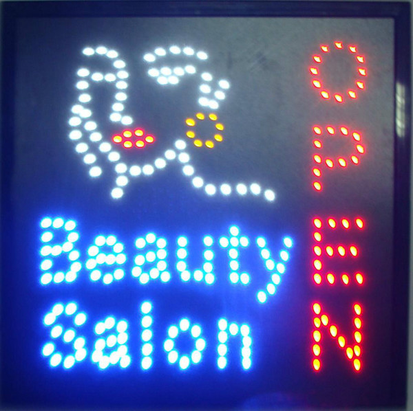 2016 hot sale Beauty Salon store LED Open Signs 19x19 inch spa barber nails shop facial shop neon sign led billboards Wholesale