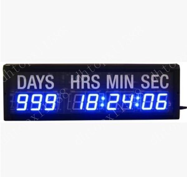 Blue LED Countdown Clock In Days Hours Minutes Seconds Every 24Hours For Gift Office Free shipping