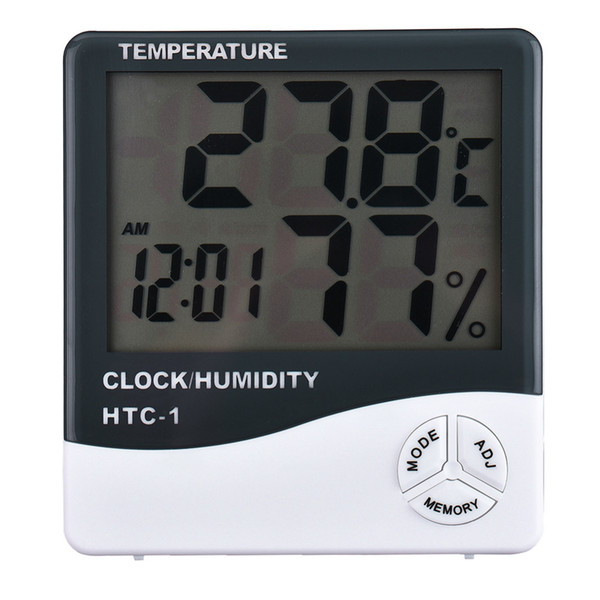 For HTC-1 High accuracy LCD Digital Thermometer Hygrometer Indoor Electronic Temperature Humidity Meter Clock Weather Station