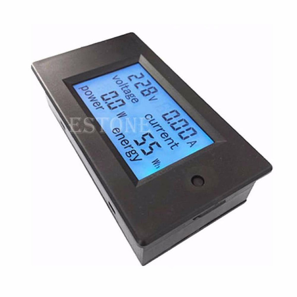 shipping AC 80-260V LCD Digital 20A Volt Watt Power Meter Ammeter Voltmeter - Consumer Electronics Shop