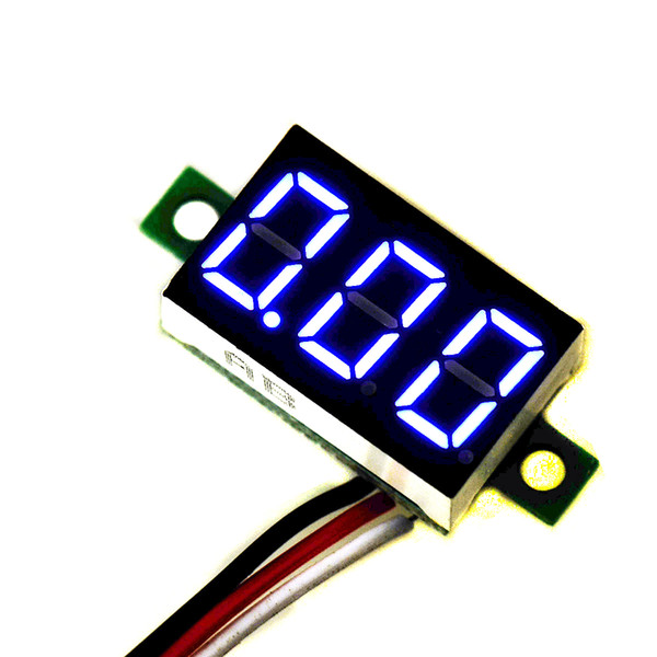 Blue LED Display Mini DC 0.1-30V Digital Voltage Voltmeter Panel Motorcycle B00258