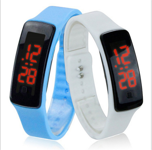 2018 hot sale touch screen LED waterproof jelly silicone mini bracelet watch fashion outdoor sport electronic wristband watch