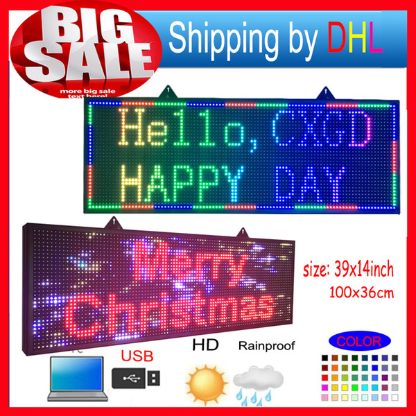 FULL COLOR RGB Programmable Led Signs/ P10 smd Outdoor led Scrolling Message Display / high brightness LED display