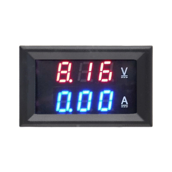 Wholesale-Free shipping DC 100V 10A Voltmeter Ammeter Blue + Red LED Amp Dual Digital Volt Meter Gauge hot sell