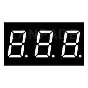 LED 7-Segment Display 0.40inch Three Digit White CC DHL Free Shipping