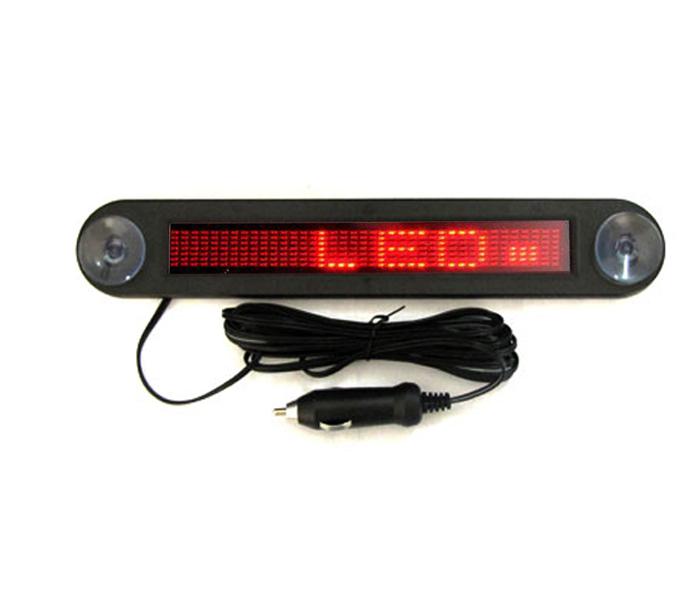 with Retail package 12V LED Message Digital Moving English display Scrolling Car Sign Light Red LED door windows display With Cables