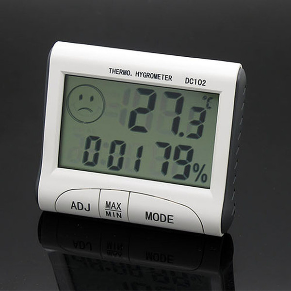 3 In 1 Electronic LCD Digital Temperature Tester Wireless Thermometer Hygrometer Humidity Meter Clock w/ Magnetic