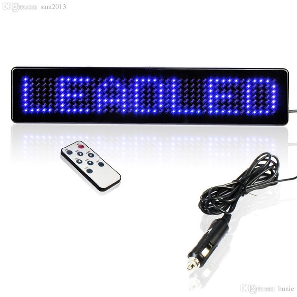 Wholesale-Scrolling LED car display English remote control LED car sign Board LED Programmable Message Sign