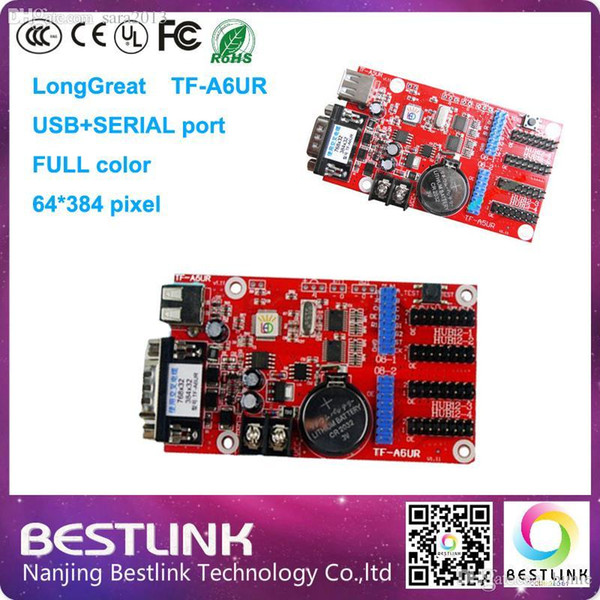 Wholesale-Longgreat TF-A6UR led control card 64*384 pixel USB+SERIAL port control card for p6 p8 p10 p12 p16 p20 outdoor rgb led display