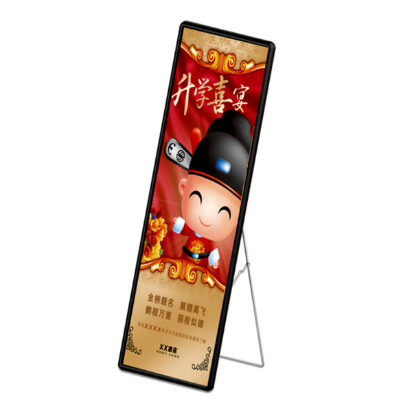 free shipping high-brightness programmable Vertical window indoor advertising LED poster screen