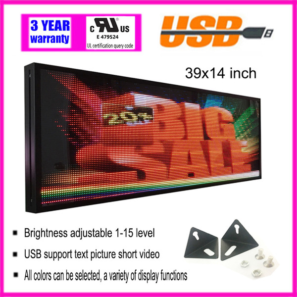 P5 indoor full color LED display rolling information electronic display advertising signs Store window display