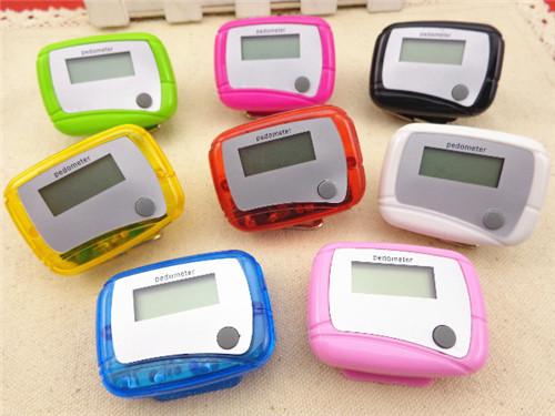 free shipping whilesale Exercise exercise necessary mini electronic counter LED with small waist clip single function pedometer running