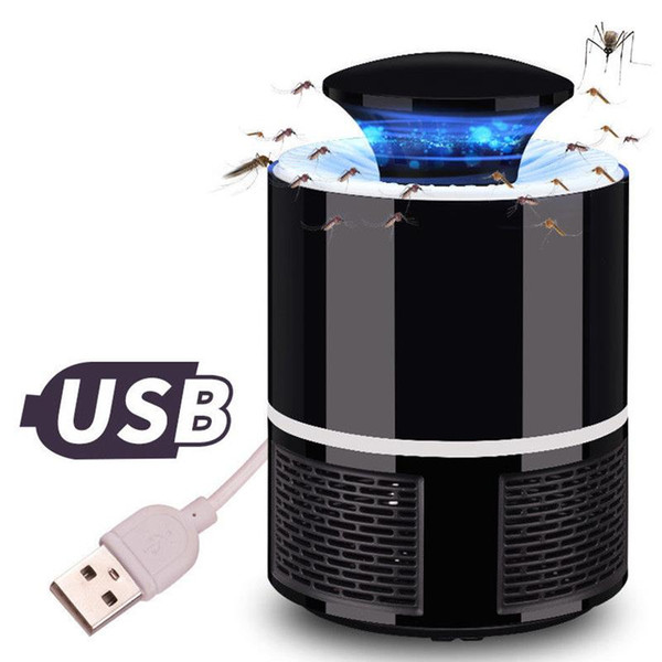 Summer LED Lamp Electronic Mosquito Fly Killer Indoor Mosquito Trap Inhaled Fly Repellent With USB Charger