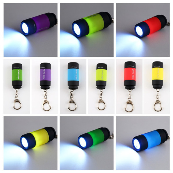 New Mini Flashlight 0.3W 25Lm Pocket Mini Torch USB Charger Rechargeable LED Light Flashlight Lamp Keychain