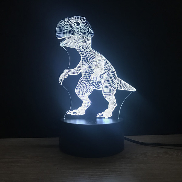 3D Dinosaur Animal Horn Smart Home Colorful Led 3d Night Light LED Remote Control Touch Colorful Visual Light Visual Lights kid toys