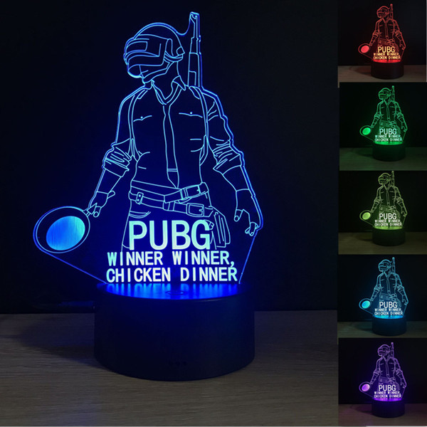 PUGB LED smart home kid toys 3d night light led creative visual decorative lights lampe living room kid gift table lamp