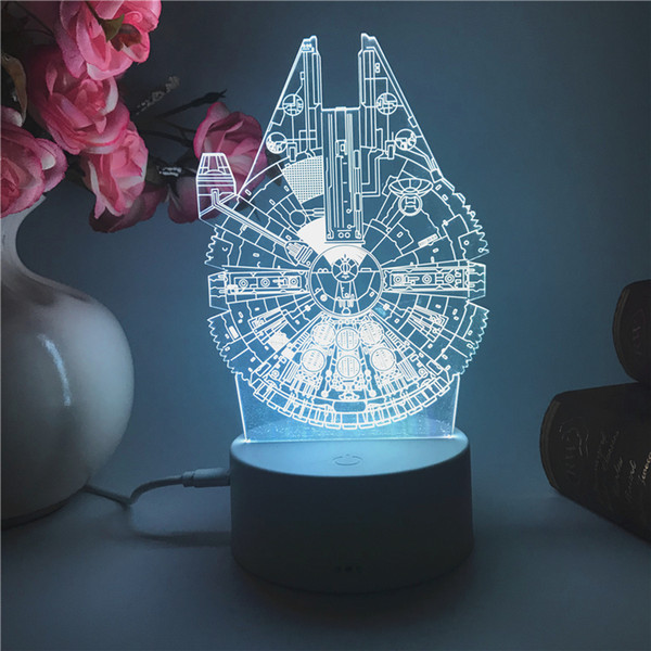 3D UFO Airship Smart Home Colorful Led 3d Night Light LED Remote Control Colorful Visual Lights