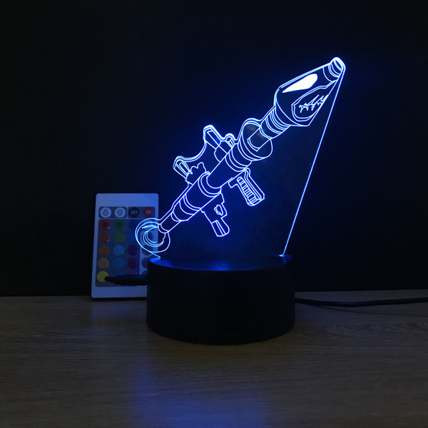 3D Creative Led Horn Smart Home Colorful Led 3d Night Light LED Remote Control Touch Colorful Visual Light Visual Lights kid toys