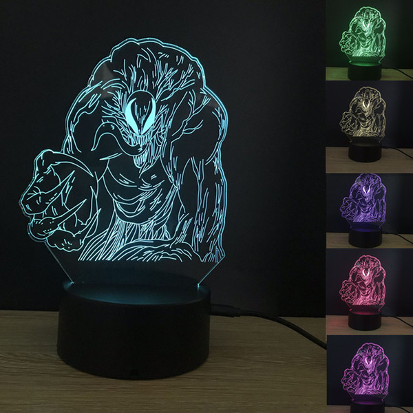 Marvel hero venom smart home kid toys 3d night light led creative visual decorative lights novel living room lights gift table lamp